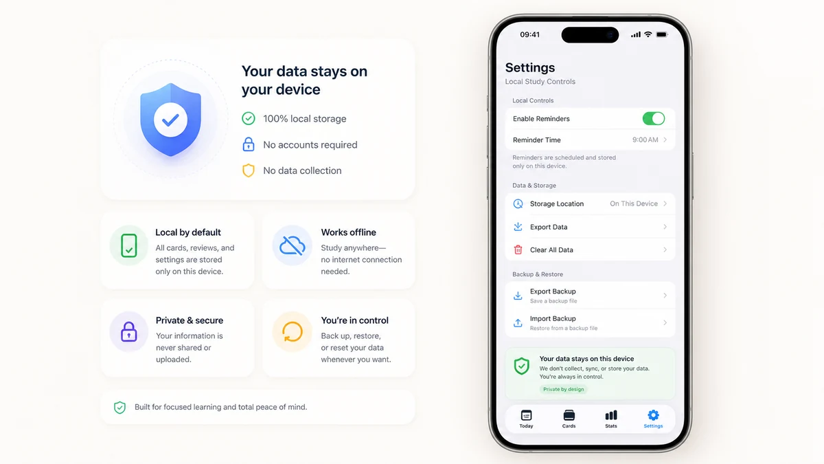 Local-first privacy for mistake review