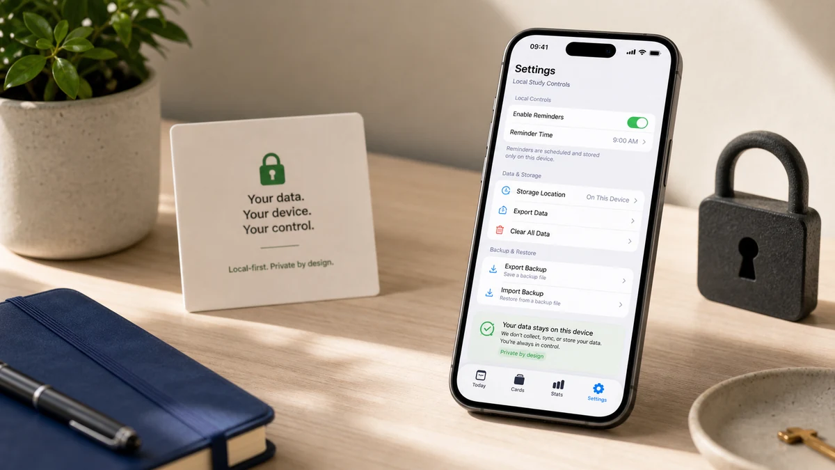Private local mistake review with no cloud upload